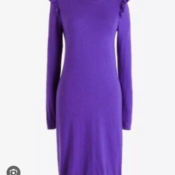 J. Crew Factory Ruffle-hem sweater dress - Picture 2 of 4